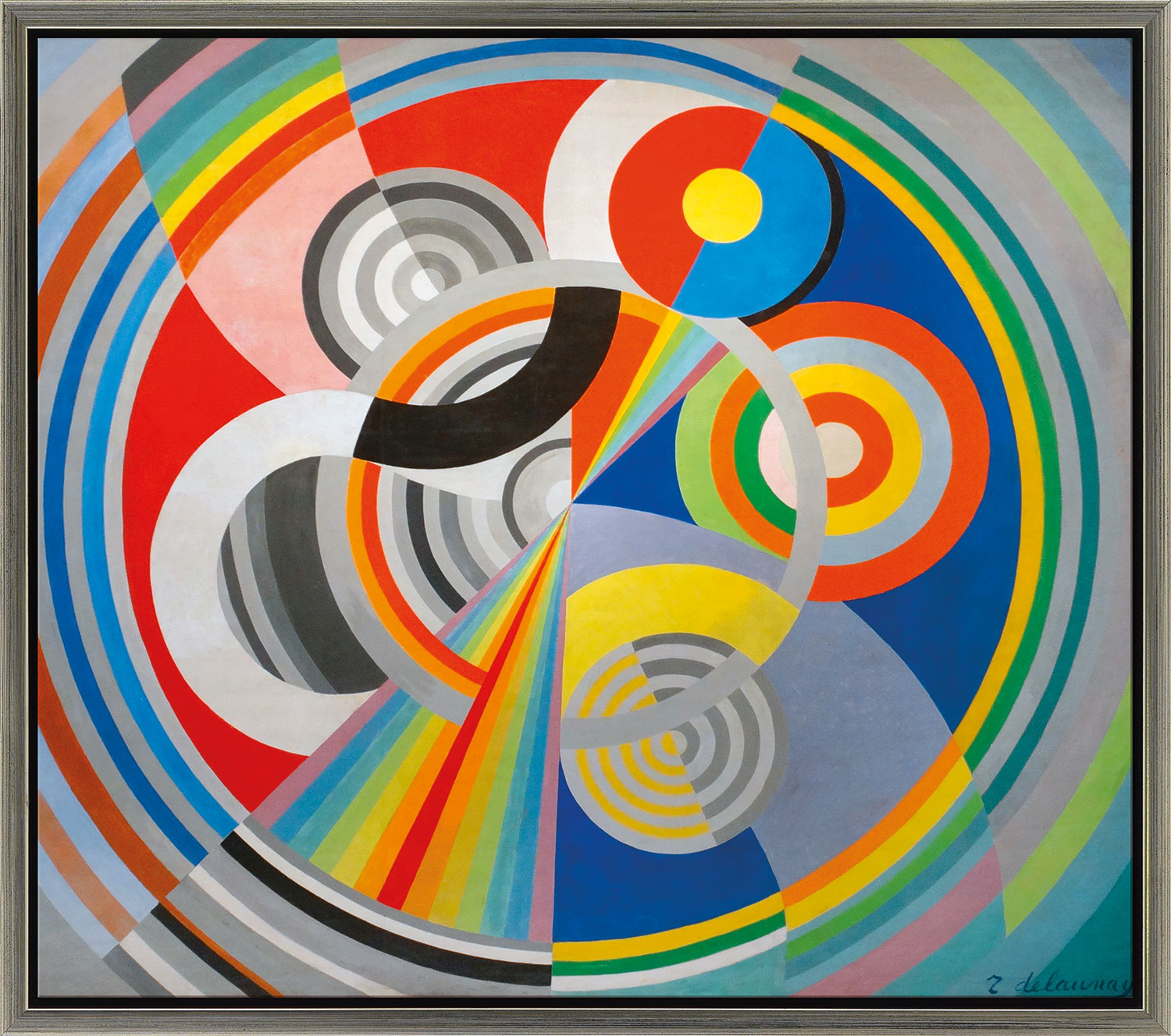 Robert Delaunay: Bild ‚Rhythmus Nr. 1‘ (1938), gerahmt