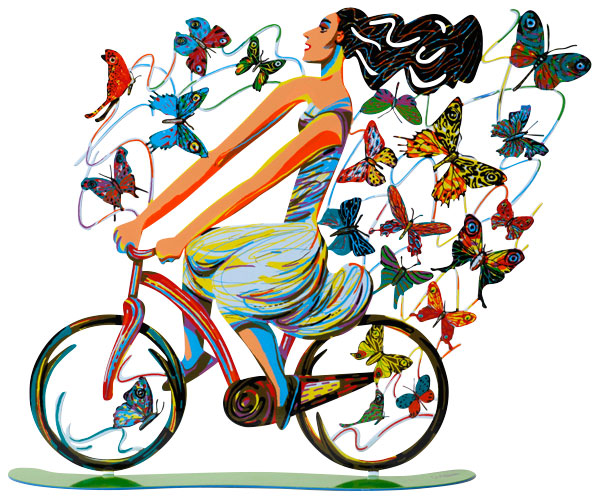 David Gerstein: Doppelseitige Standskulptur ‚Rider in Euphoria‘