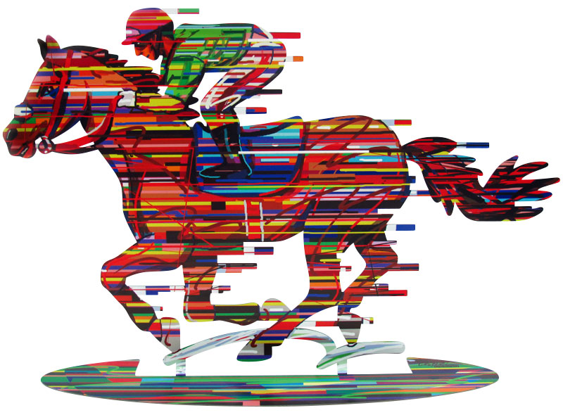 David Gerstein: Doppelseitige Standskulptur ‚Jockey‘