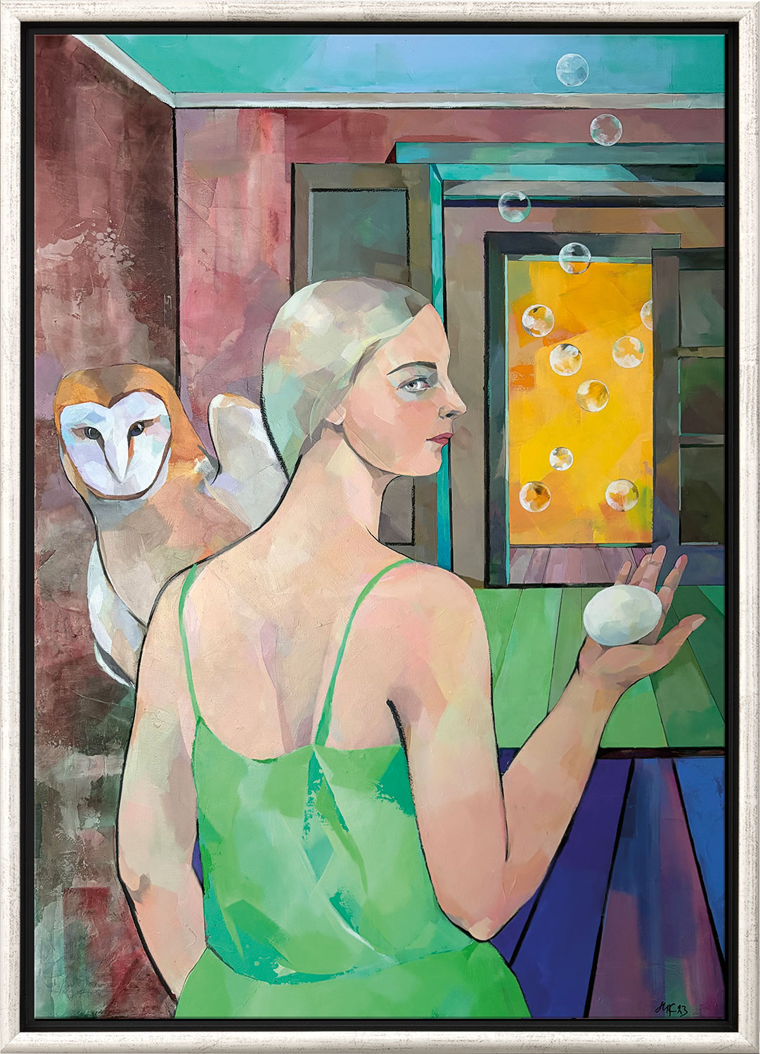 Marina Krasnitskaya: Bild ‚Kindheit‘ (2023), gerahmt
