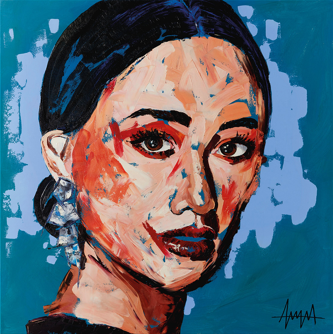 Anna Schellberg: Bild ‚Pearl‘ (2023), auf Keilrahmen