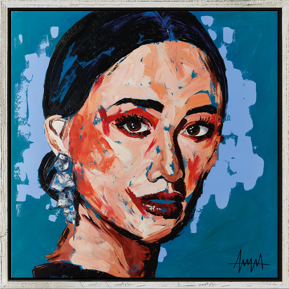 Anna Schellberg: Bild ‚Pearl‘ (2023), gerahmt
