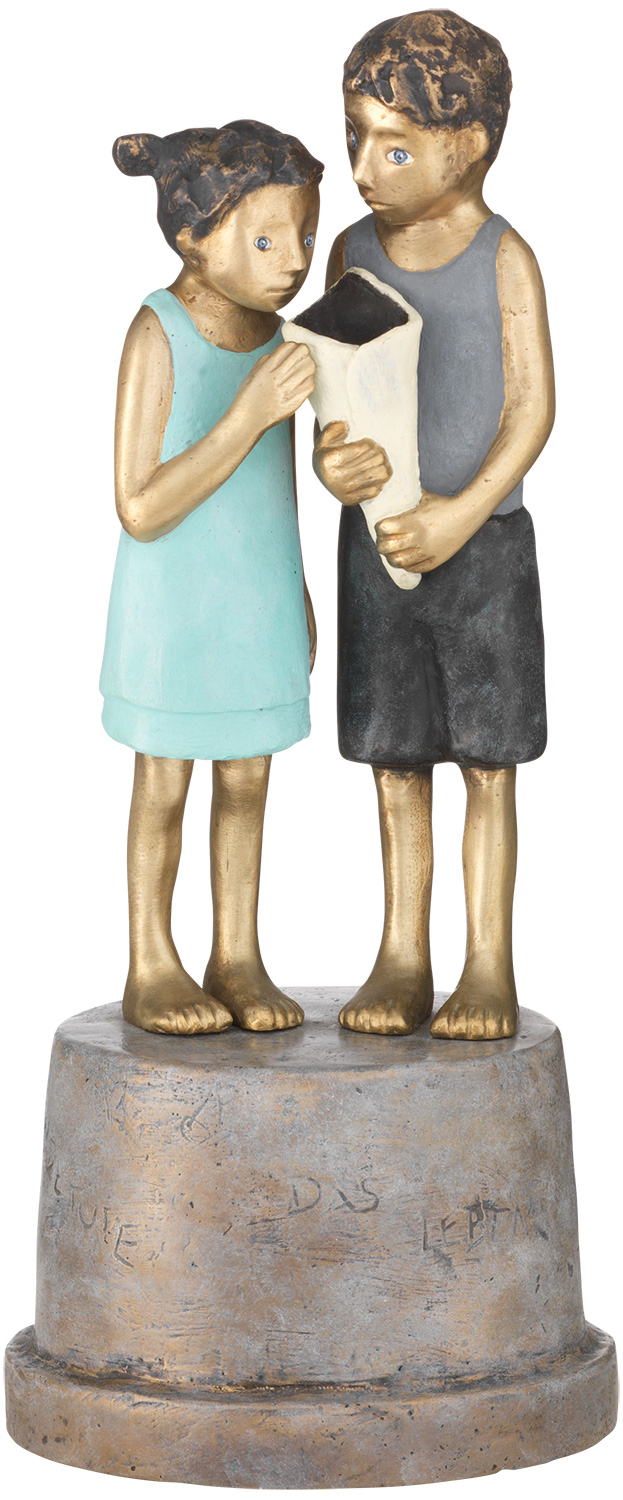 Tamara Suhr: Skulptur ‚Wundertüte‘, Bronze