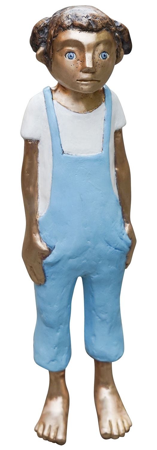 Tamara Suhr: Skulptur ‚Lottas neue Hose‘ (2020), Bronze
