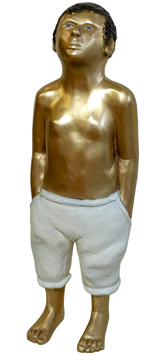 Peter Hermann: Skulptur ‚Kamelienboy‘ (2023), Bronze