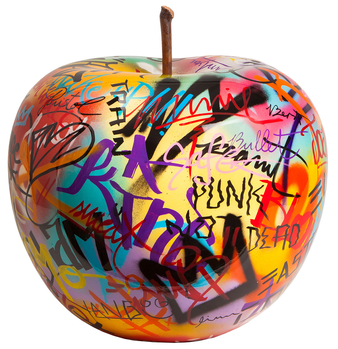 Bruno: Keramikobjekt ‚Apfel Graffiti‘