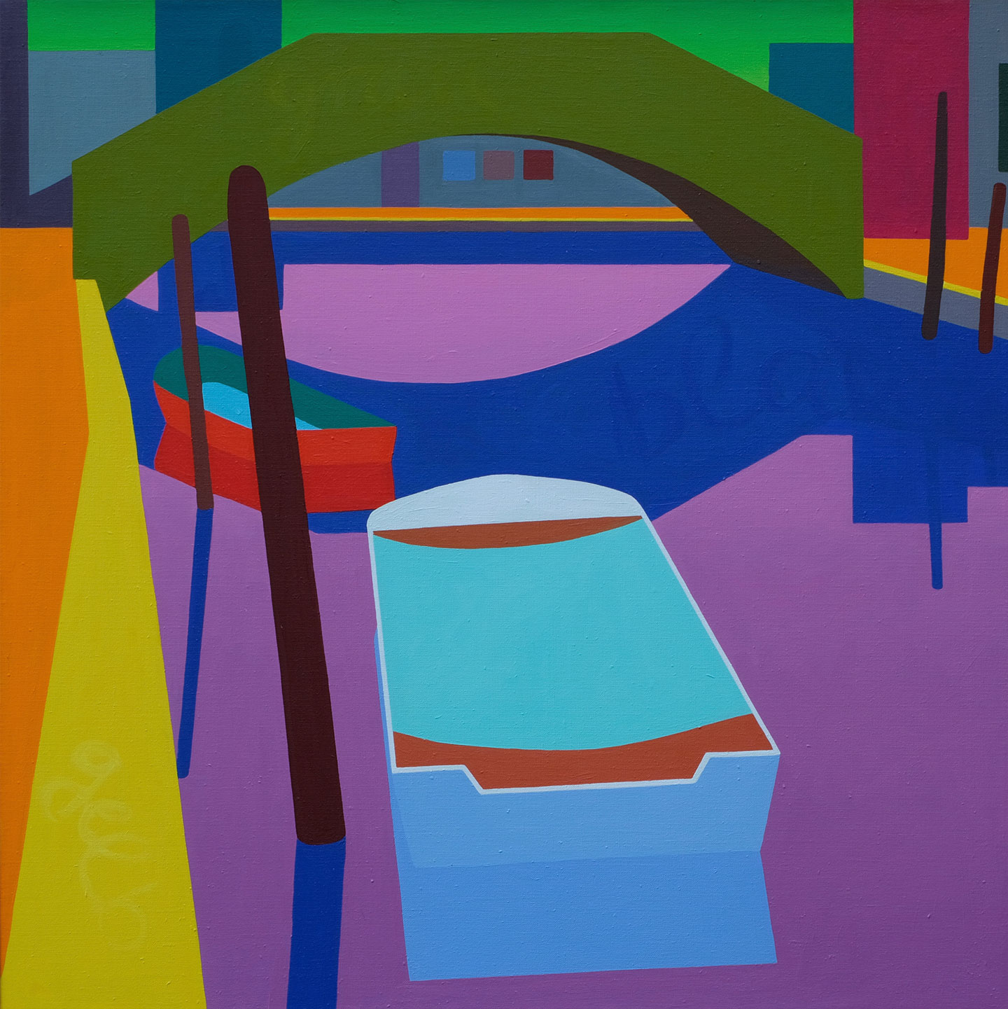 Julia Steinberg: Bild ‚Canale 17‘ (2015) (Original / Unikat), auf Keilrahmen