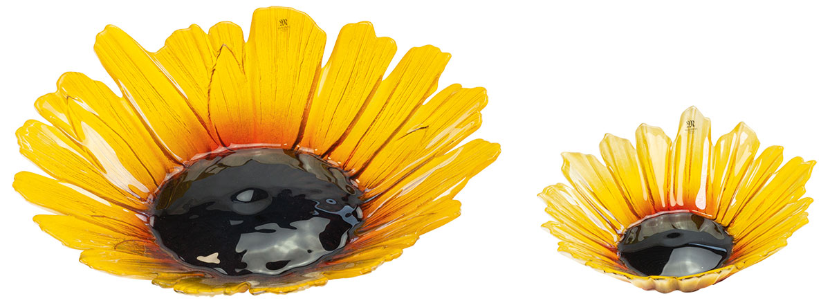 Mats Jonasson: 2 Glasschalen ‚Sonnenblume‘ im Set