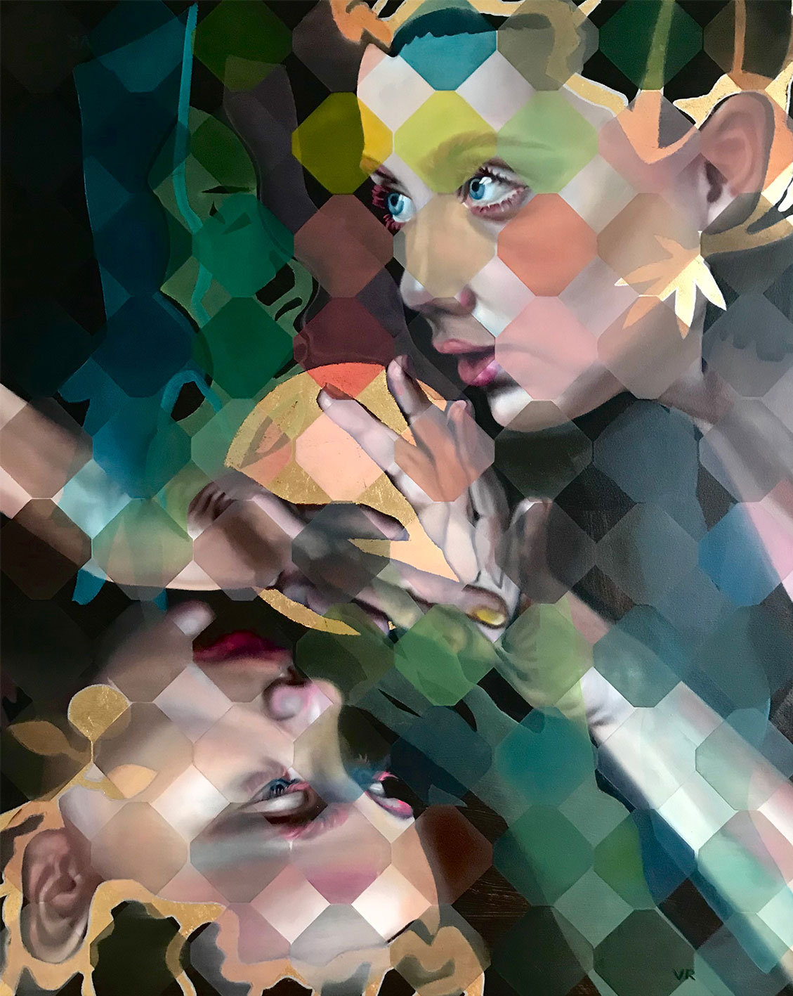 Valentina Andrees: Bild ‚Zwischen Innen und Außen‘ (2023) (Original / Unikat), auf Keilrahmen