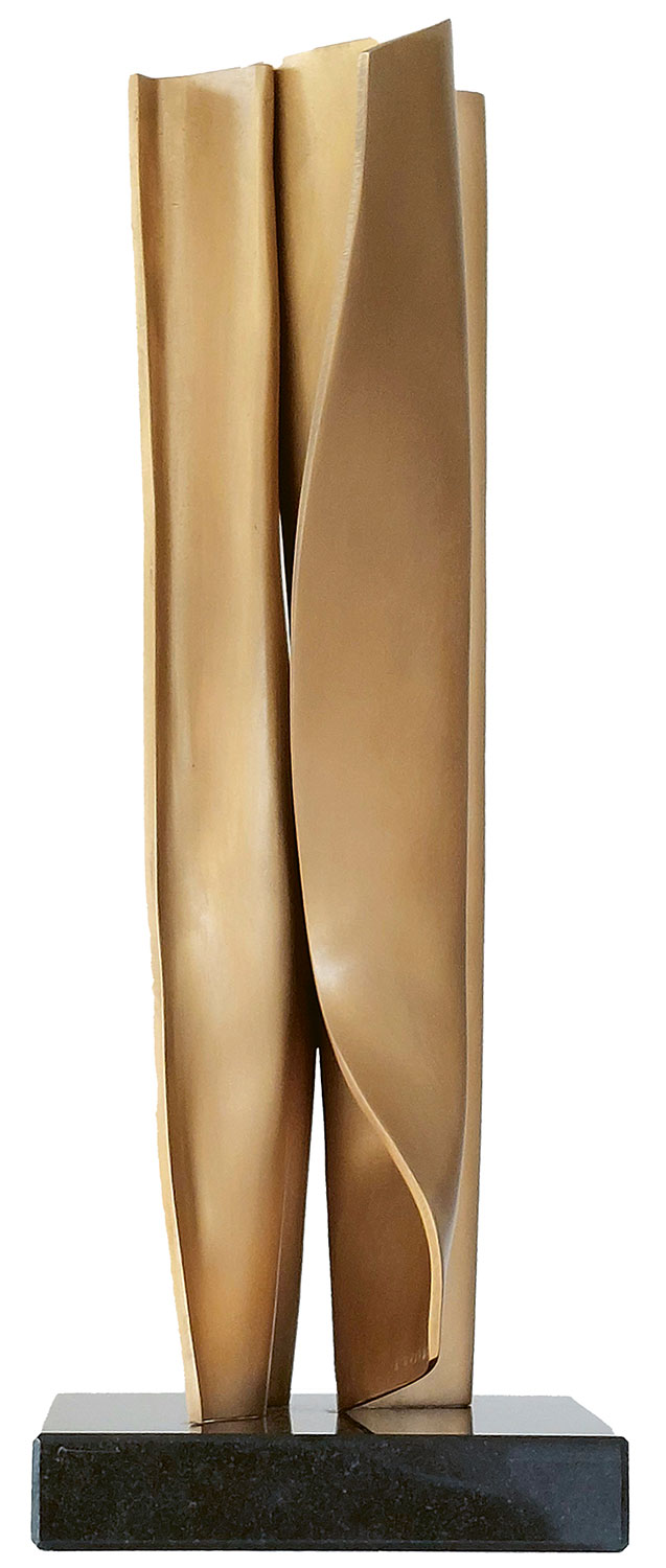 Kuno Vollet: Skulptur ‚Faltung 1‘ (2019), Bronze