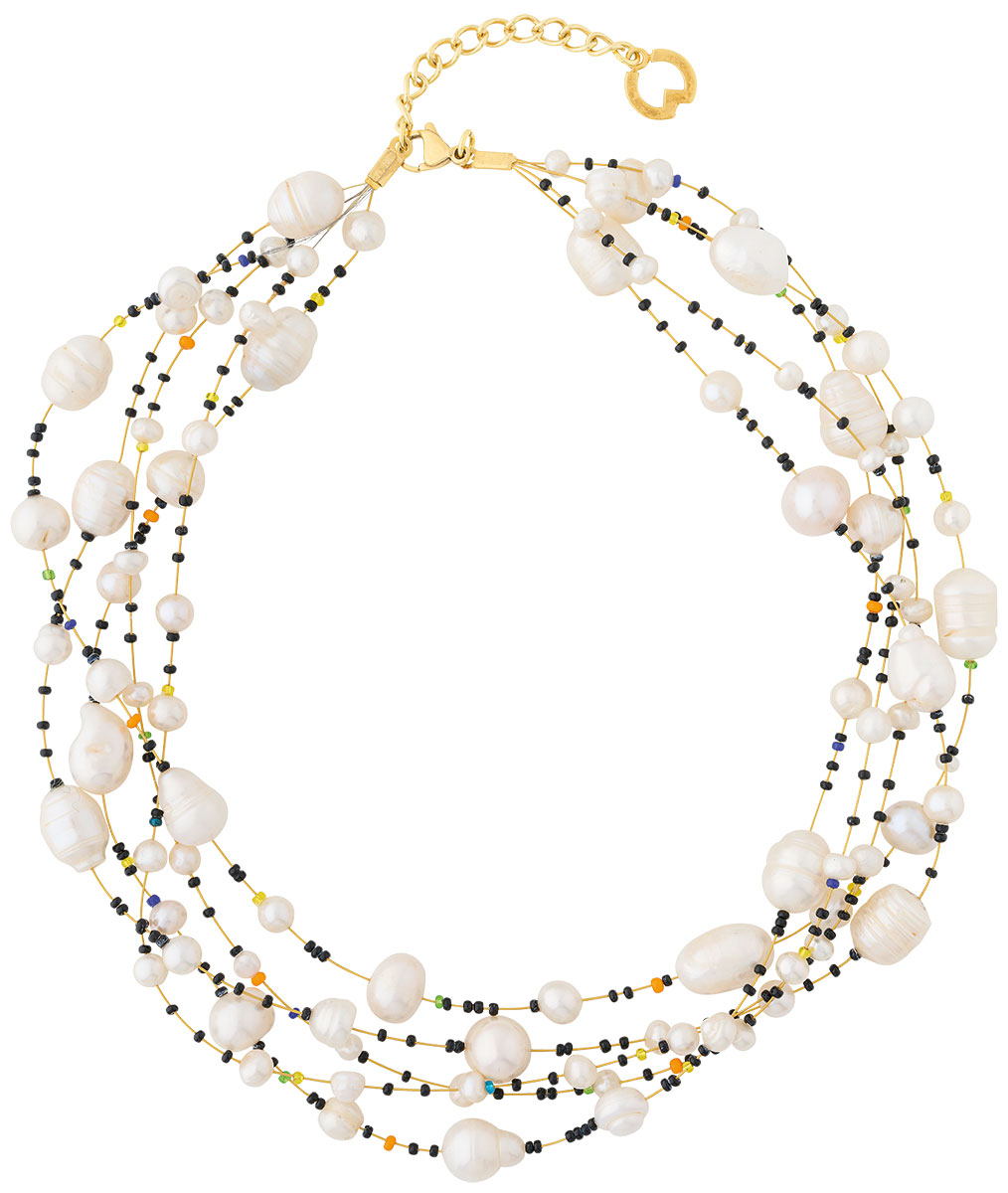 Petra Waszak: Perlencollier ‚Fiji‘, Schmuck