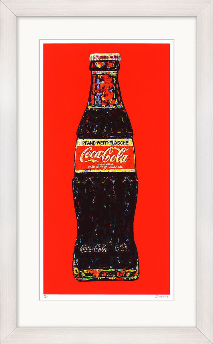 Andrei Krioukov: Bild ‚Cola Flasche Rot‘ (2018), gerahmt