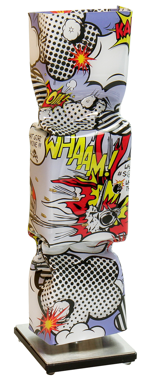 Ad van Hassel: Skulptur ‚Art Candy Wham Black‘