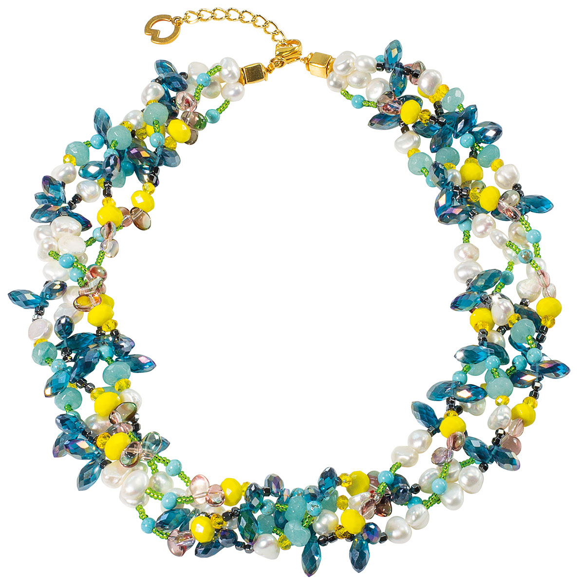 Petra Waszak: Perlencollier ‚Capri‘, Schmuck