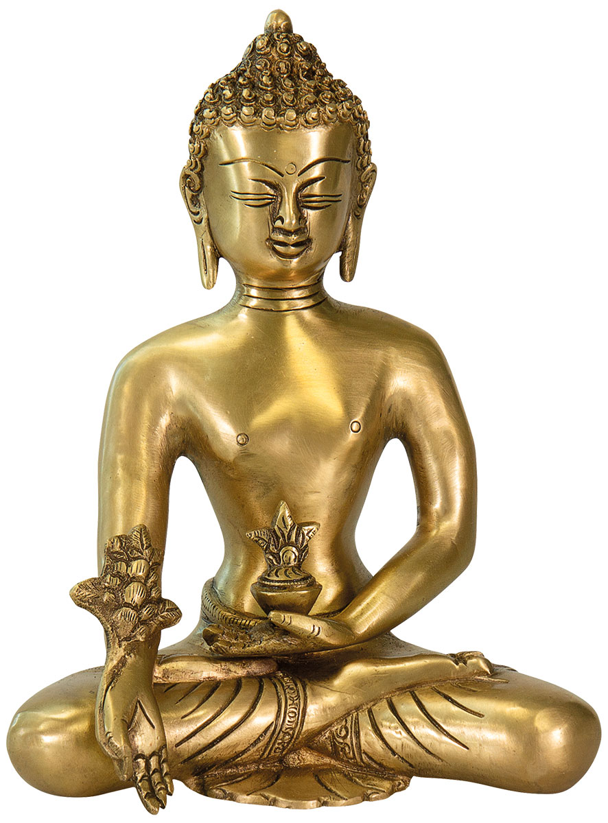 Messingskulptur ‚Medizinbuddha‘