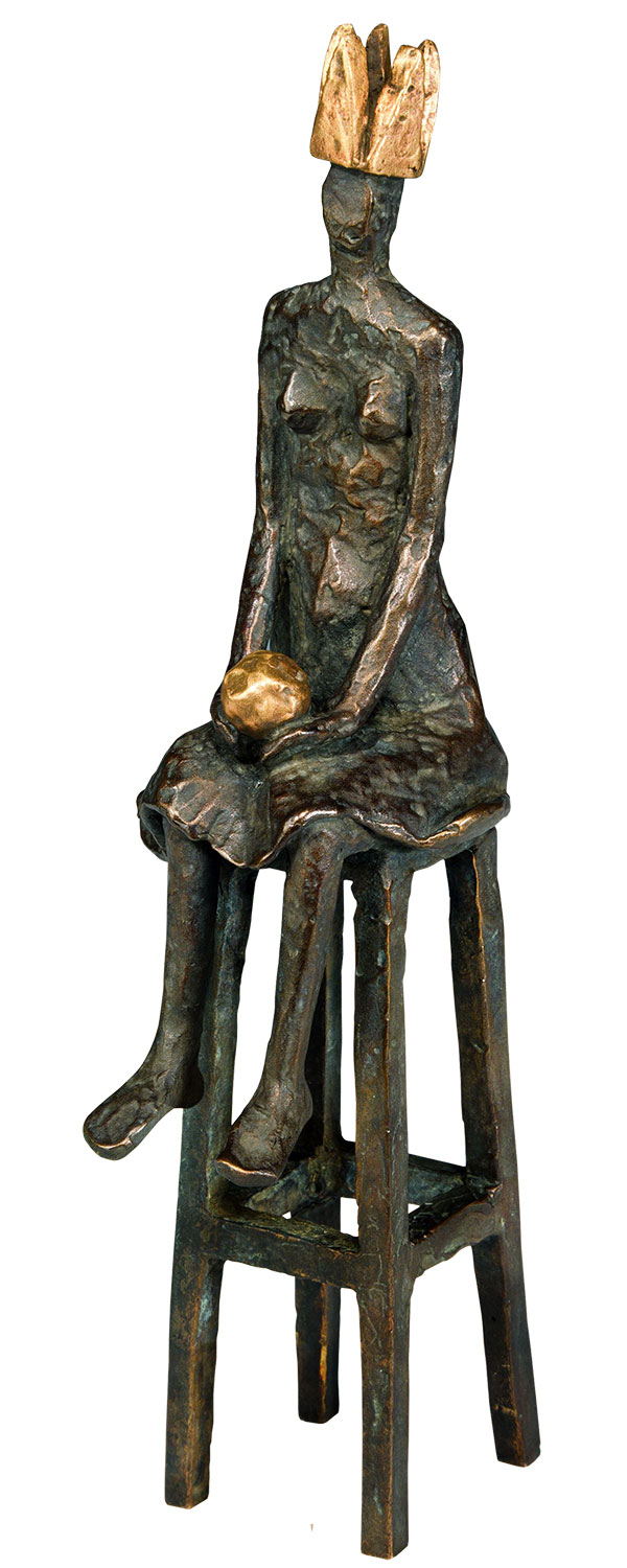 Marianne Mostert: Skulptur ‚Kleine Königin‘, Bronze