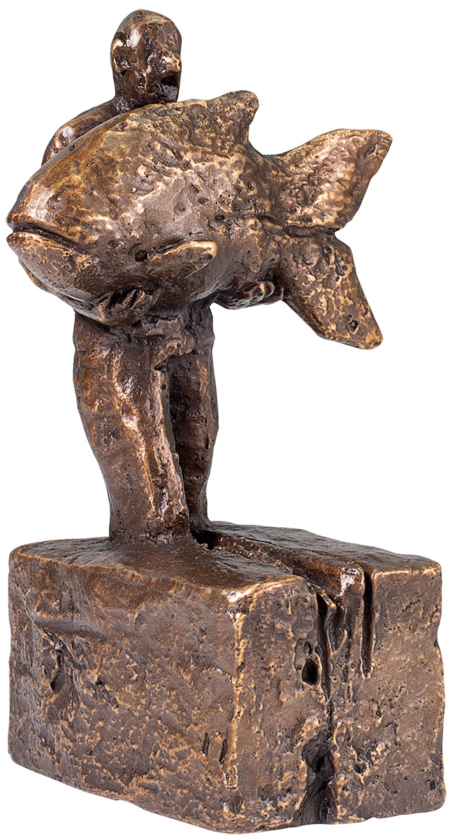 Christoph Fischer: Skulptur ‚Hoffnungsträger‘ (2022), Version Bronze braun