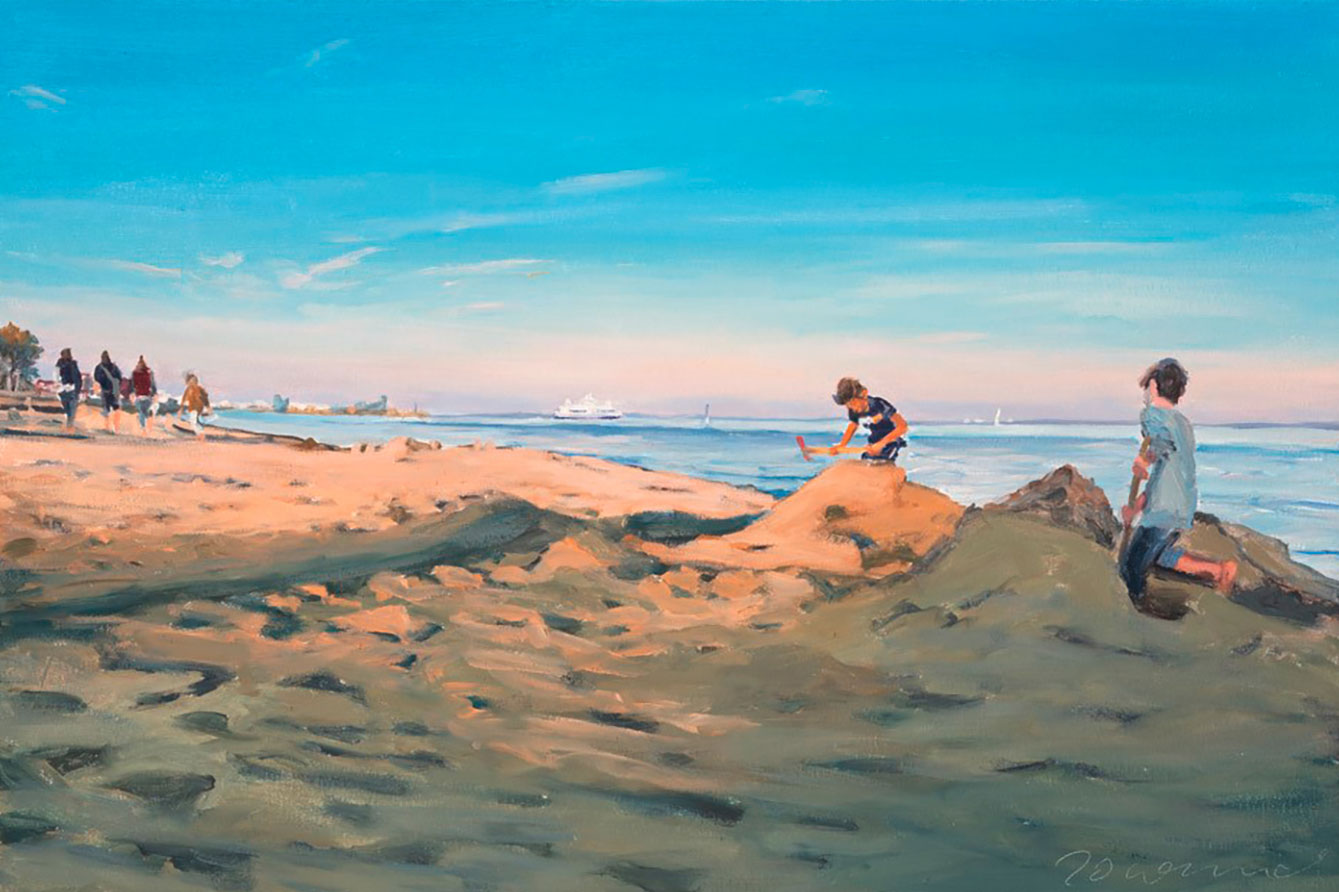 Susanne Wind: Bild ‚Buddeln II‘ (2020) (Original / Unikat), auf Keilrahmen