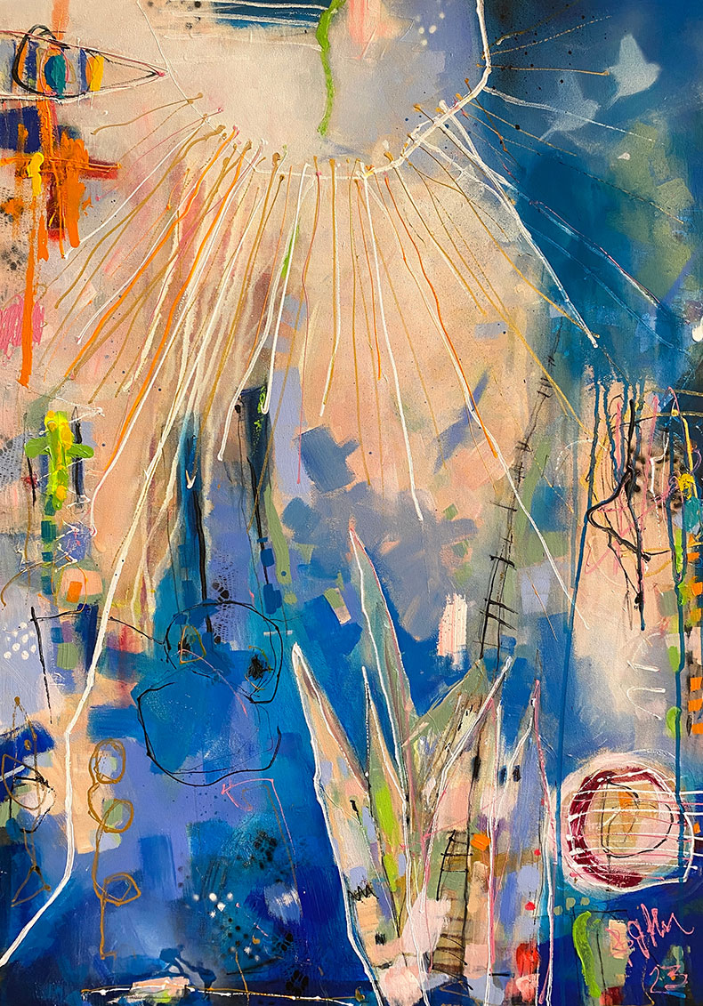 Bea Schubert: Bild ‚My Home and My Heart No.4‘ (2023) (Original / Unikat), auf Keilrahmen
