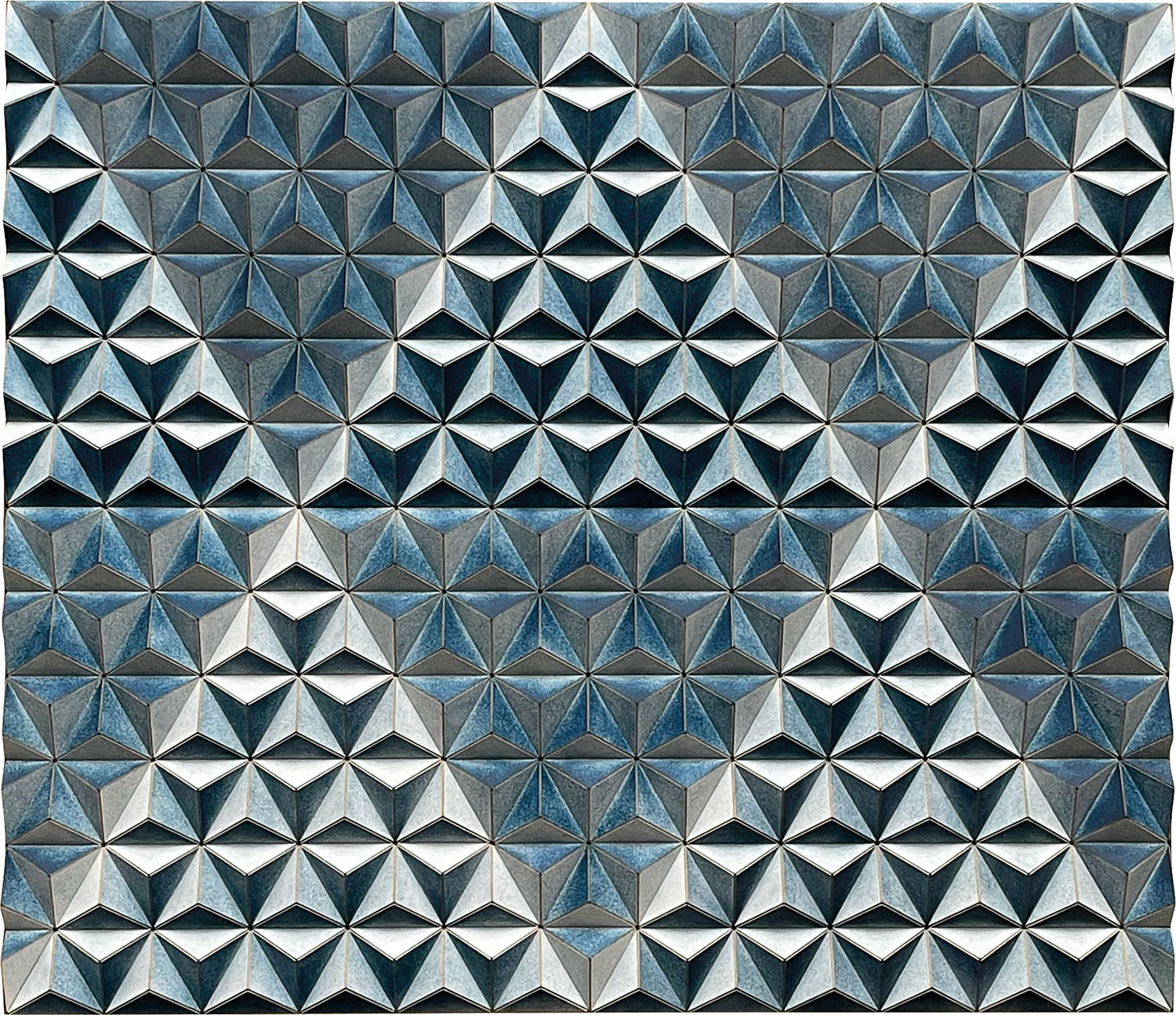 Sebastian Welzel: Design-Wandobjekt ‚GIS-8 Topographie blue-phtalo‘ (2024)