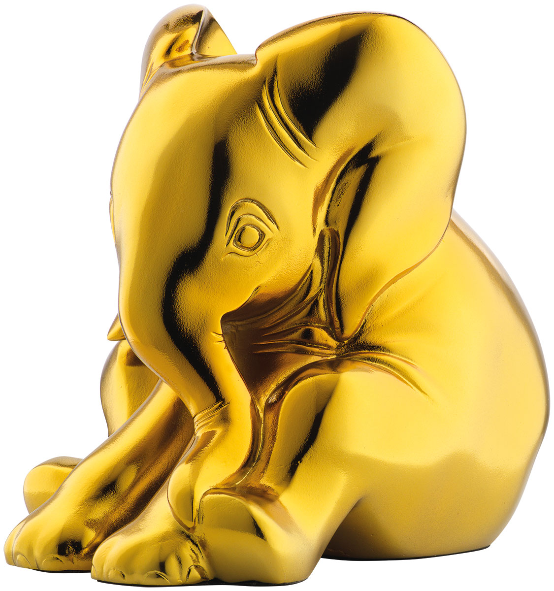 Jagna Weber: Skulptur ‚Little Elephant‘, Version in Kunstguss Metallic-Gold