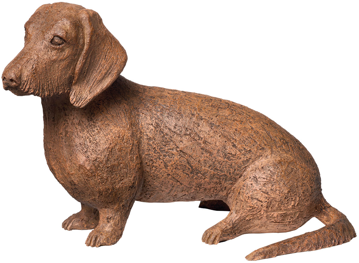 Annette Diekemper: Skulptur ‚Dackel‘, Kunstguss