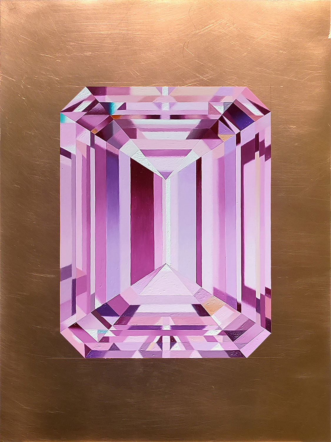 Maxim Probst: Bild ‚Rosa Diamant‘ (2018) (Original / Unikat)