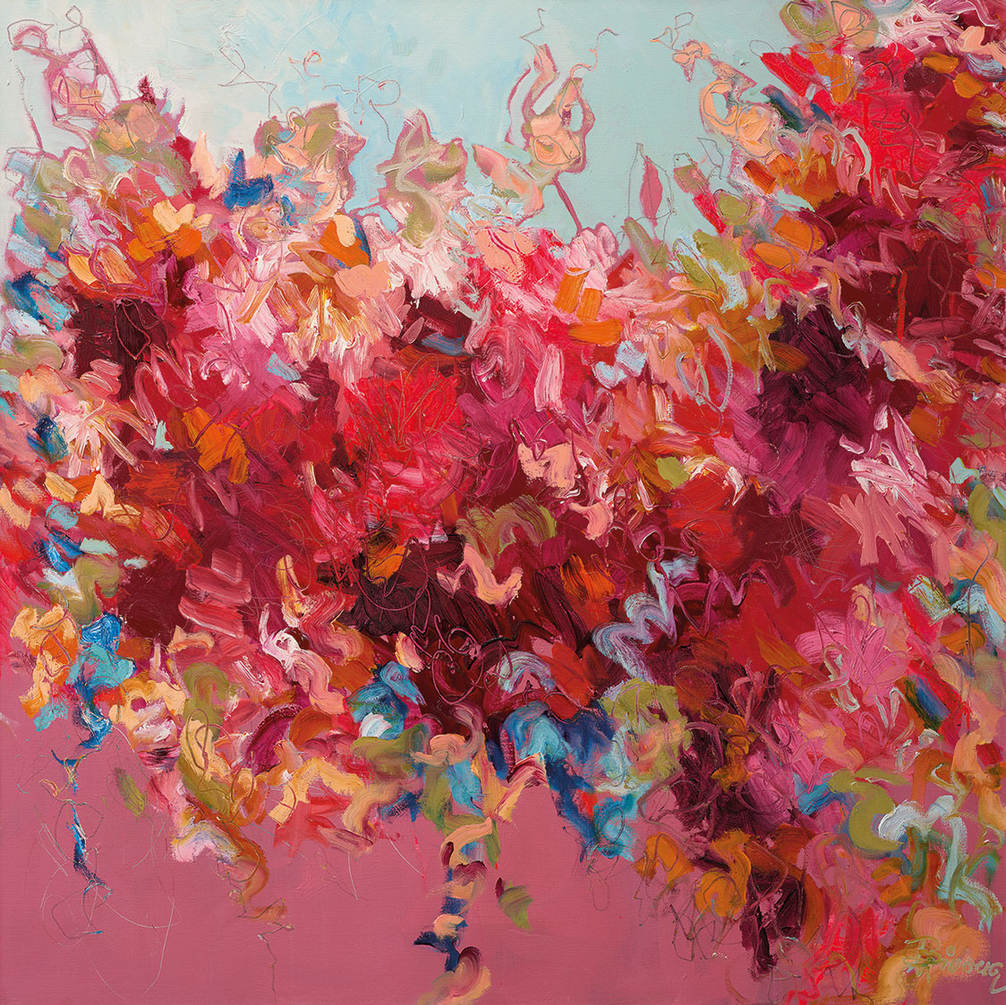 Ute Bivona: Bild ‚A Soulful of Love‘ (2023), auf Keilrahmen