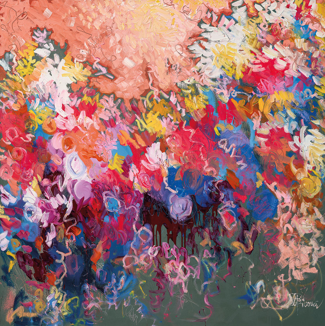 Ute Bivona: Bild ‚A Pocketful of Hopes‘ (2023), auf Keilrahmen