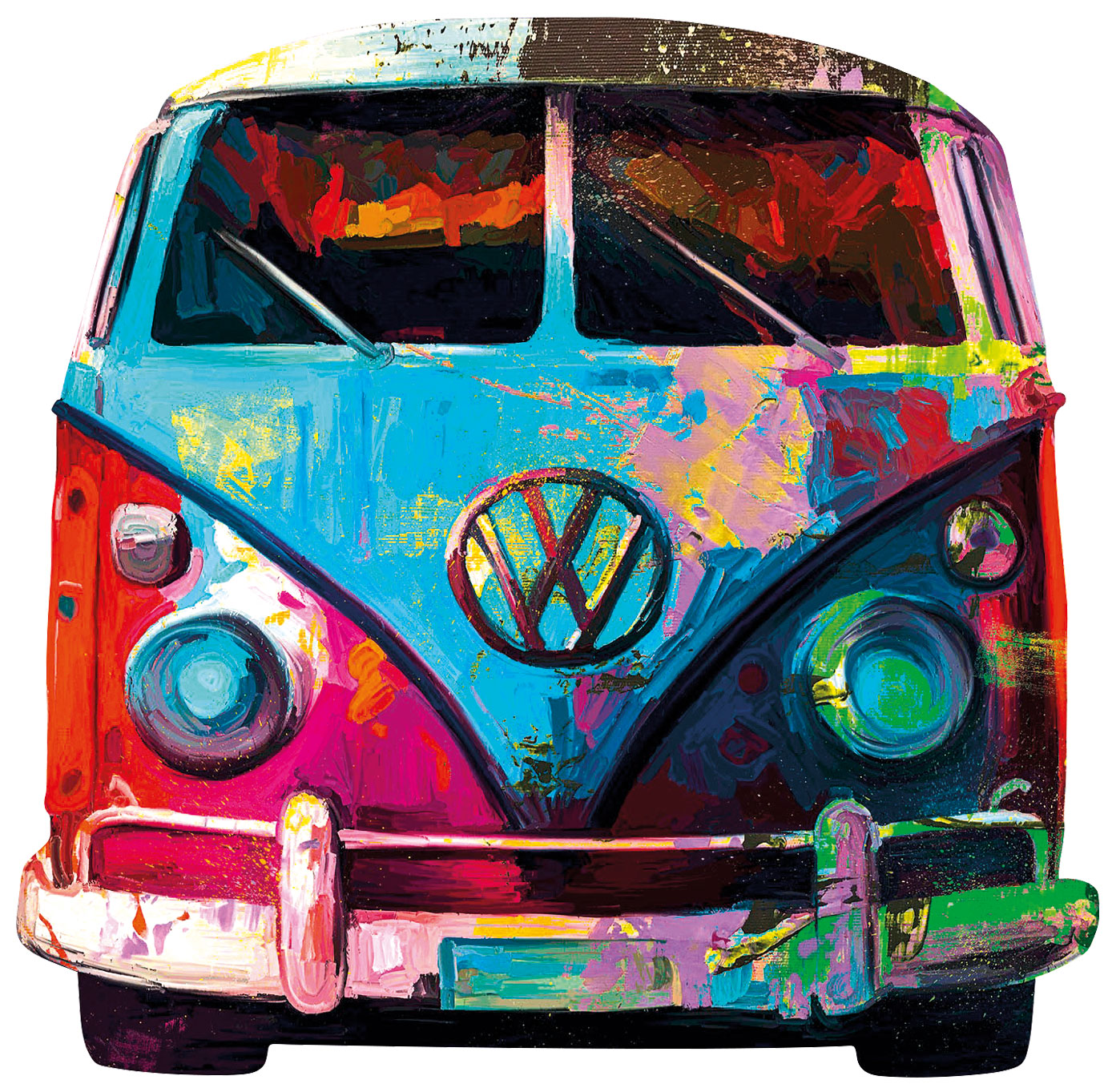 Holger Mühlbauer-Gardemin: Bild ‚VW Bulli‘ (2023), Version Cut-Out