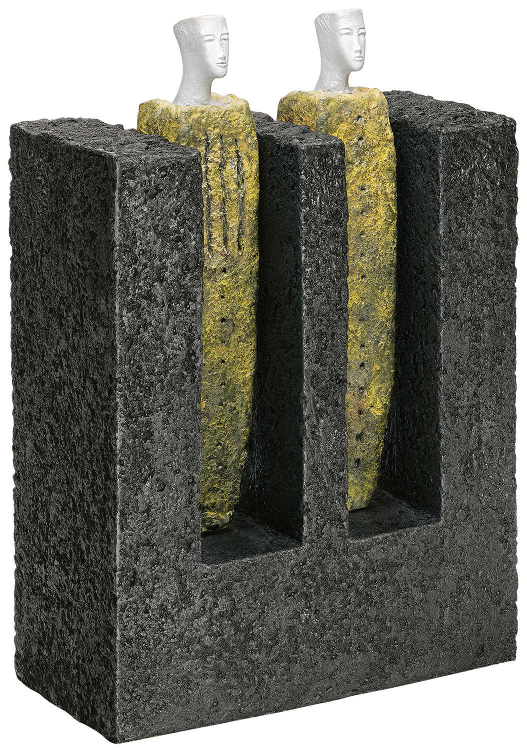 Josette Taramarcaz: Skulptur ‚Case II‘, Bronze