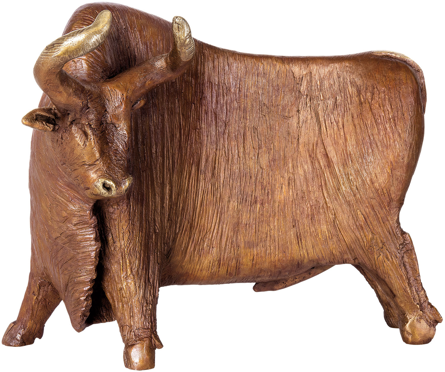 David Laugomer: Skulptur ‚Stier‘, Bronze