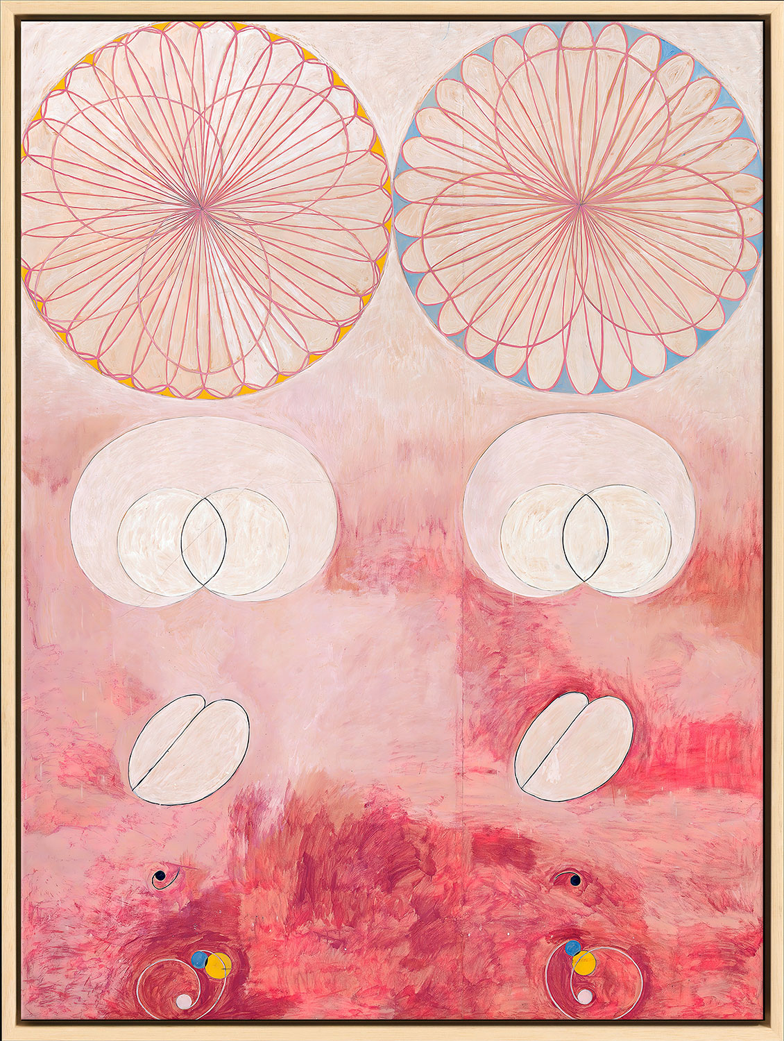 Bild ‚Die Zehn Größten, Nr. 9, Das Greisenalter‘ (Hilma af Klint, 1907), Version naturfarben gerahmt