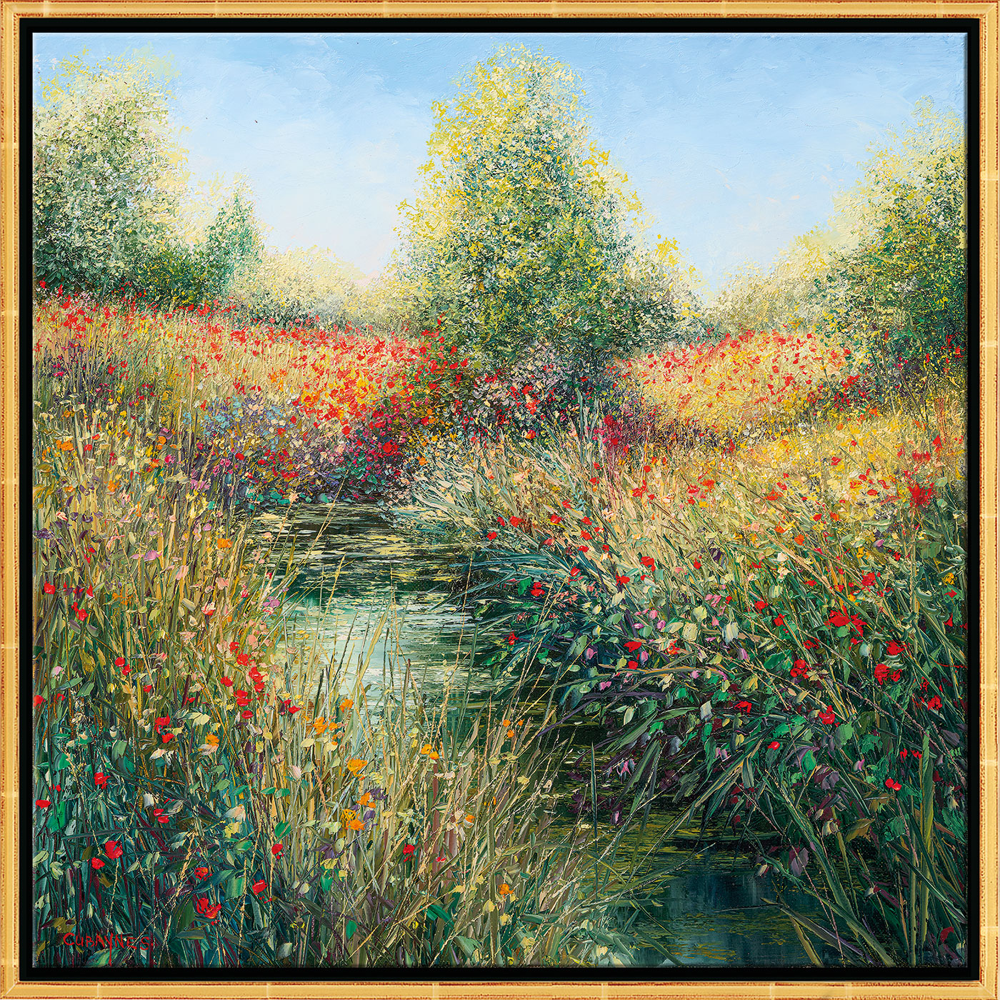 Jean-Claude Cubaynes: Bild ‚Le petit Rue du Thoronet‘, gerahmt