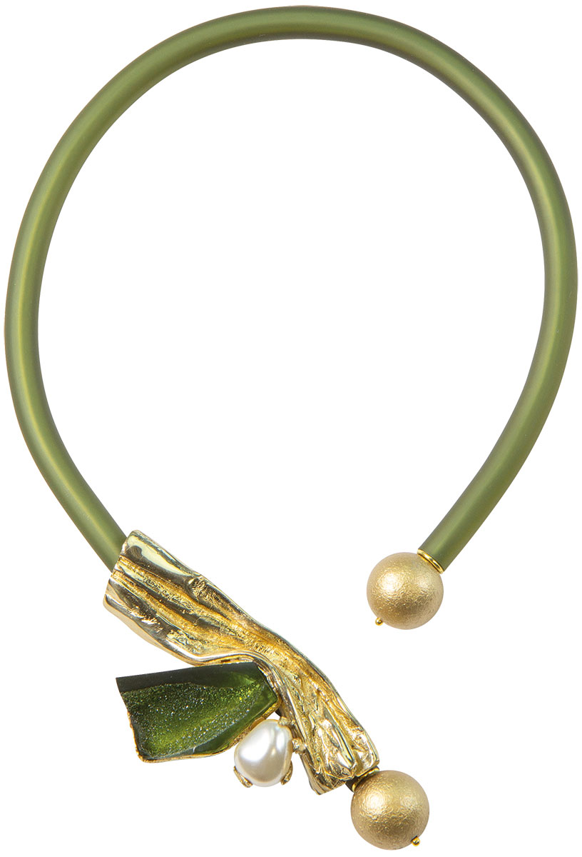 Anna Mütz: Collier ‚Forest‘, grüne Version, Schmuck
