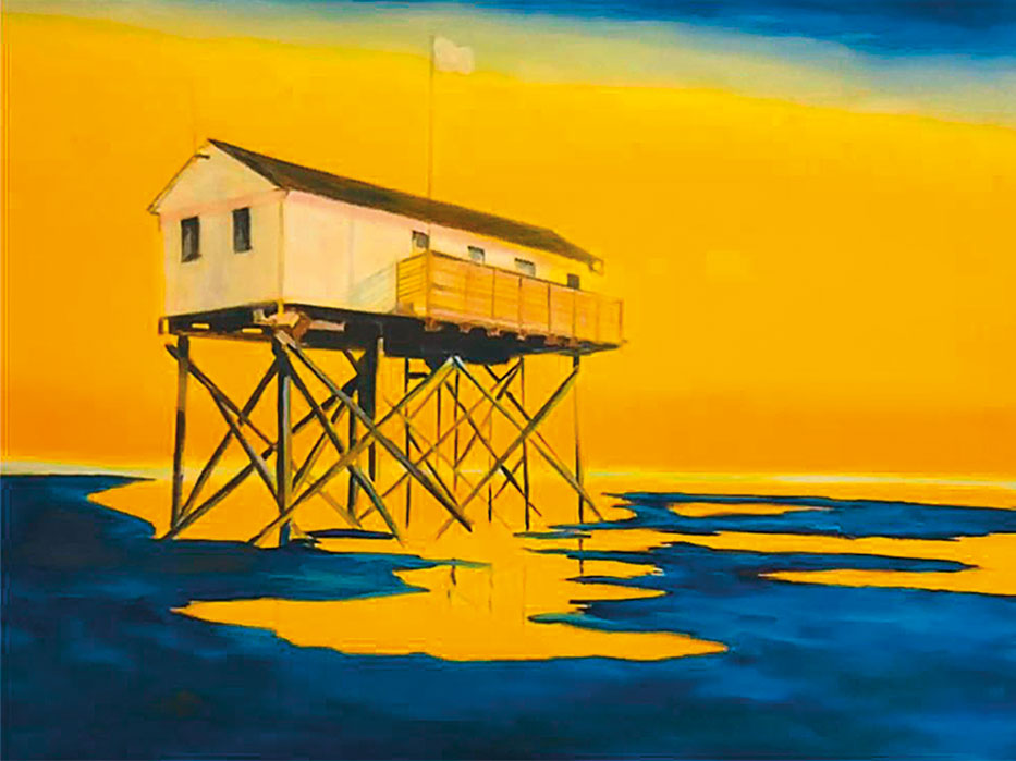 Anke Gruss: Bild ‚St. Peter-Ording‘ (2020) (Original / Unikat), auf Keilrahmen