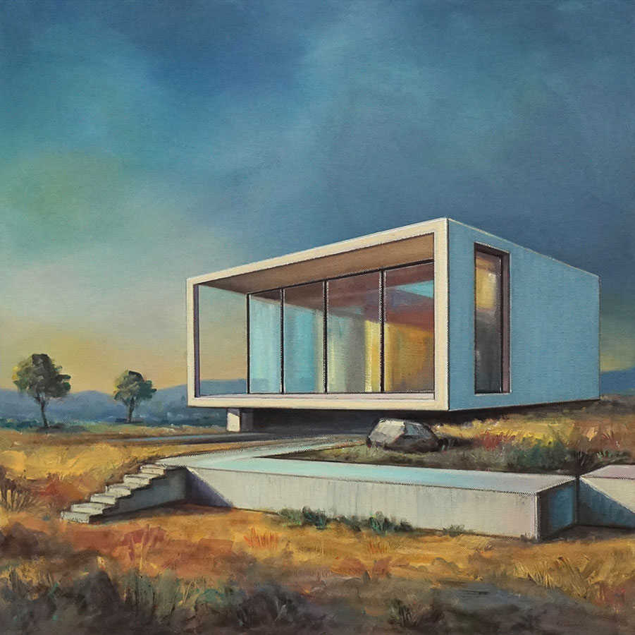 Tobias Stutz: Bild ‚House sAlbot XXI‘ (2024) (Original / Unikat), auf Keilrahmen