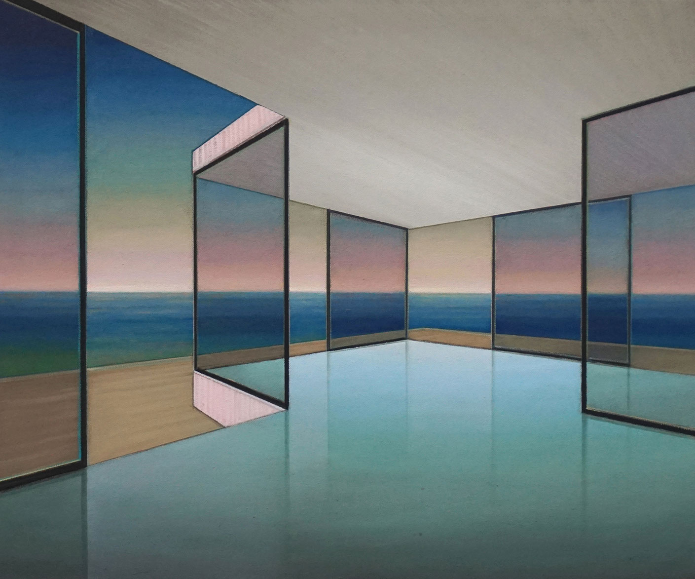 Tobias Stutz: Bild ‚Windows at the Sea II‘ (2023) (Original / Unikat), auf Keilrahmen