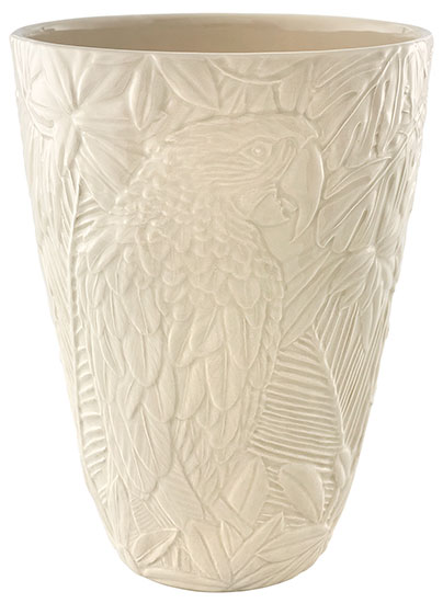 Bordallo Pinheiro: Keramikvase ‚Equatorial sand‘ (große Version, Höhe 25 cm)