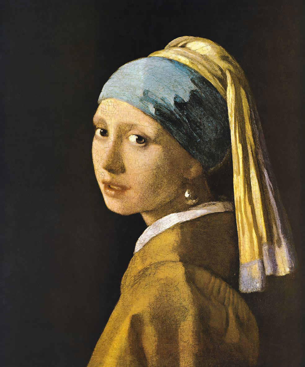 Jan Vermeer van Delft: Bild ‚Das Mädchen mit dem Perlenohrring‘ (1665), Version verglast
