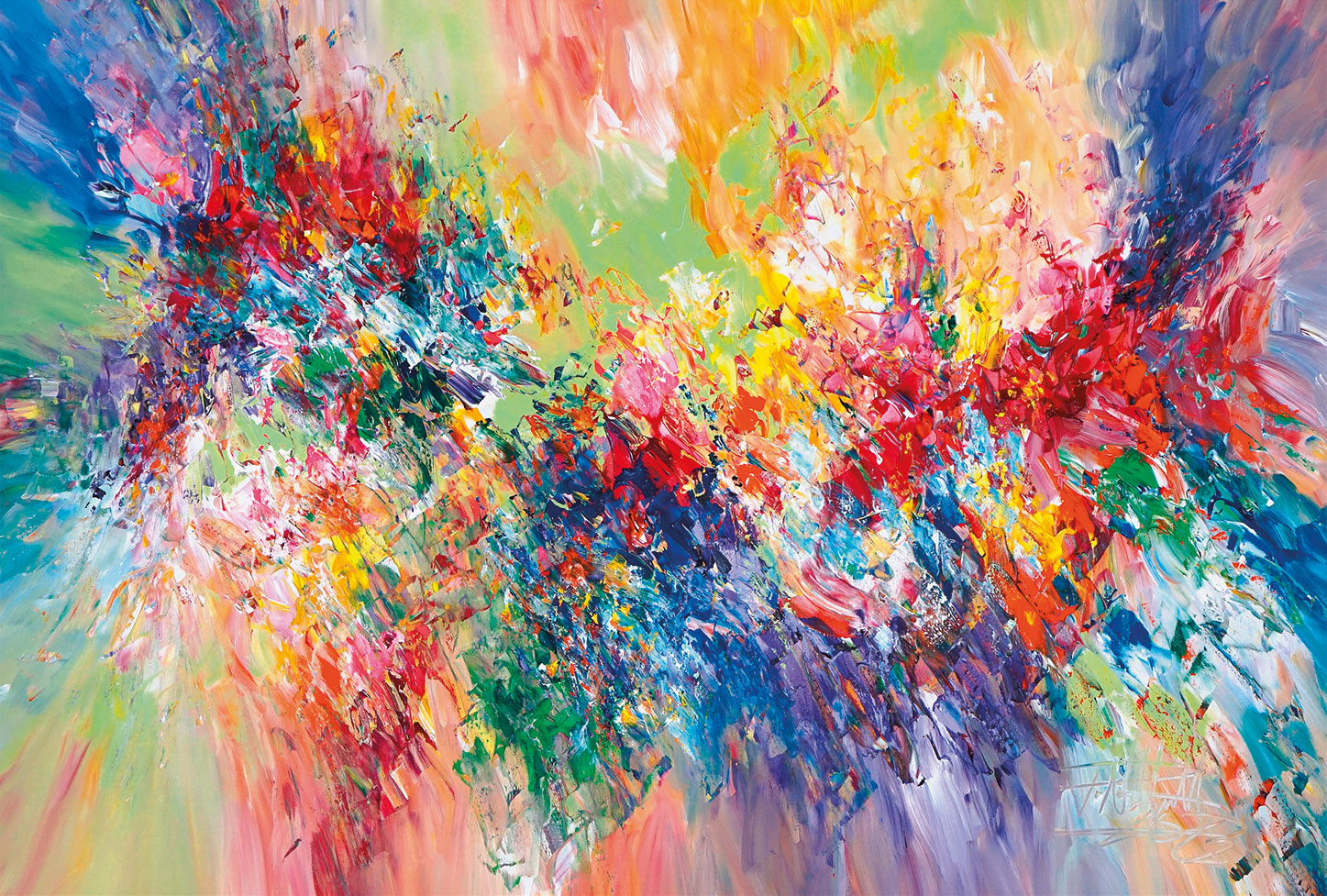 Peter Nottrott: Bild ‚Symphony of Spring XL 1‘ (2023) (Original / Unikat), auf Keilrahmen
