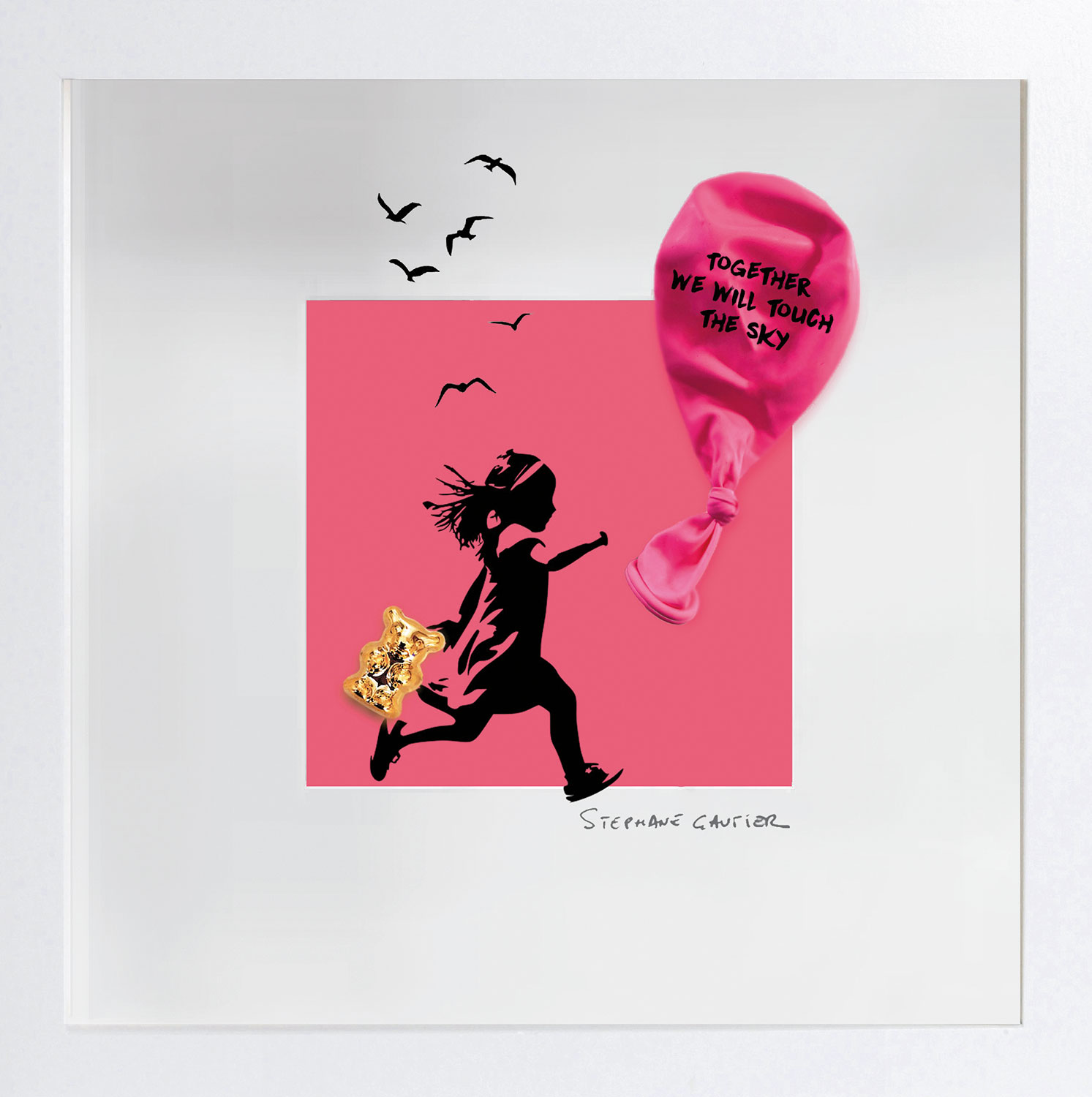 Stéphane Gautier: 3D-Bild ‚Touch the Sky‘ (2024), gerahmt