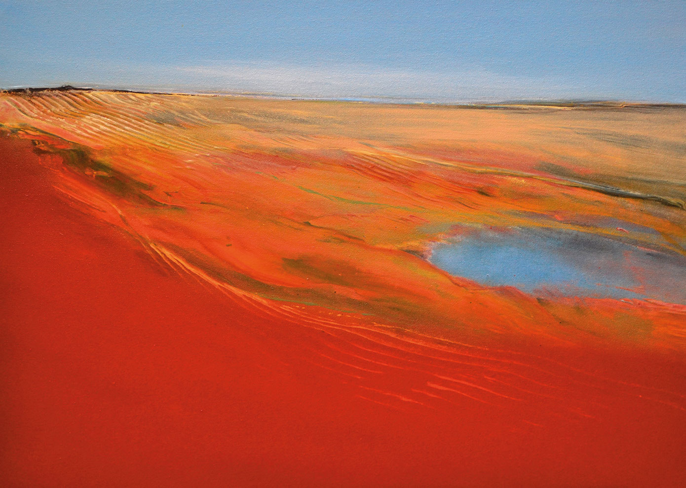 Hinrich JW Schüler: Bild ‚Abstrakte Landschaft XX-2019‘ (2019) (Original / Unikat), auf Keilrahmen