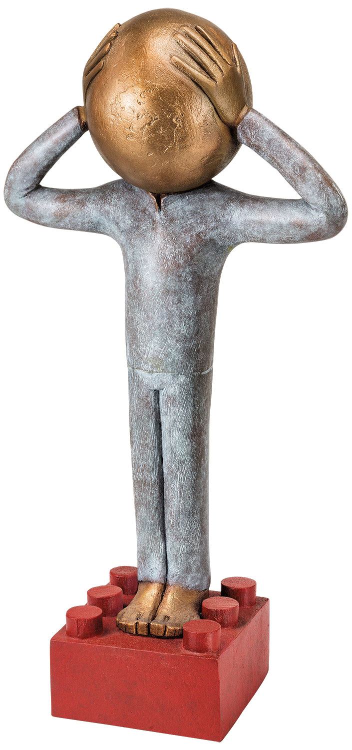 Ivan Lardschneider: Skulptur ‚Kurzdavordanach‘, Bronze