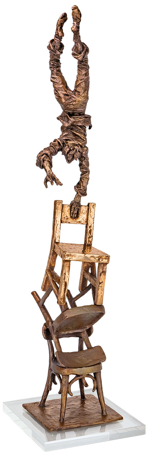 Vitali Safronov: Skulptur ‚Aufstieg‘, Bronze