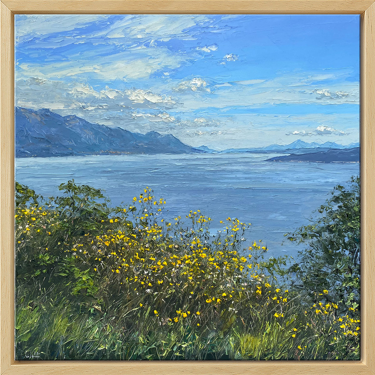 Peter Witt: Bild ‚Frühlingsblumen in Dalmatien‘ (2024) (Original / Unikat), gerahmt