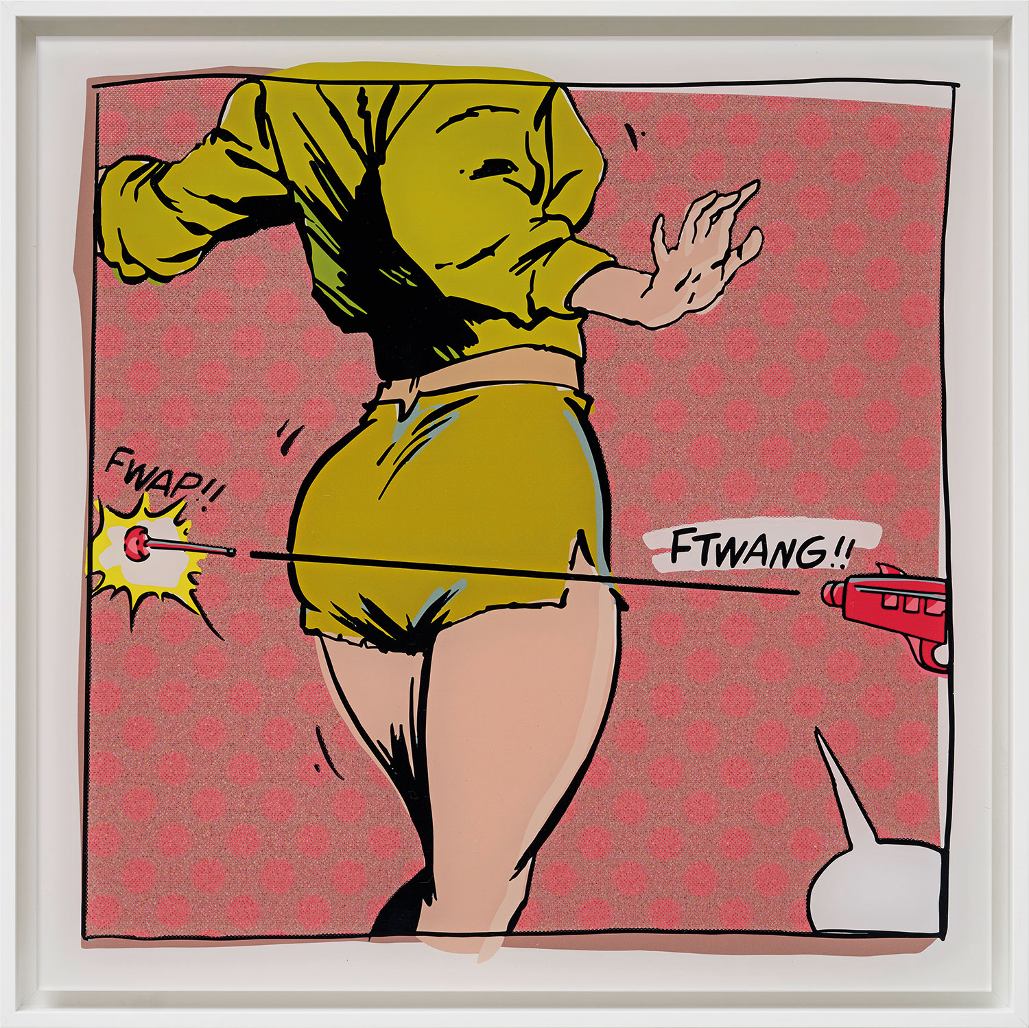 Maike Barbara Maier: Bild ‚FTWANG‘ – aus der Serie ‚Pop Art Parallaxenknick‘, gerahmt