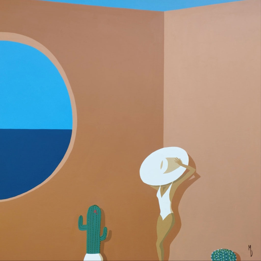 Marie Deforche: Bild ‚Méditerranée #3‘ (2023) (Original / Unikat), auf Keilrahmen