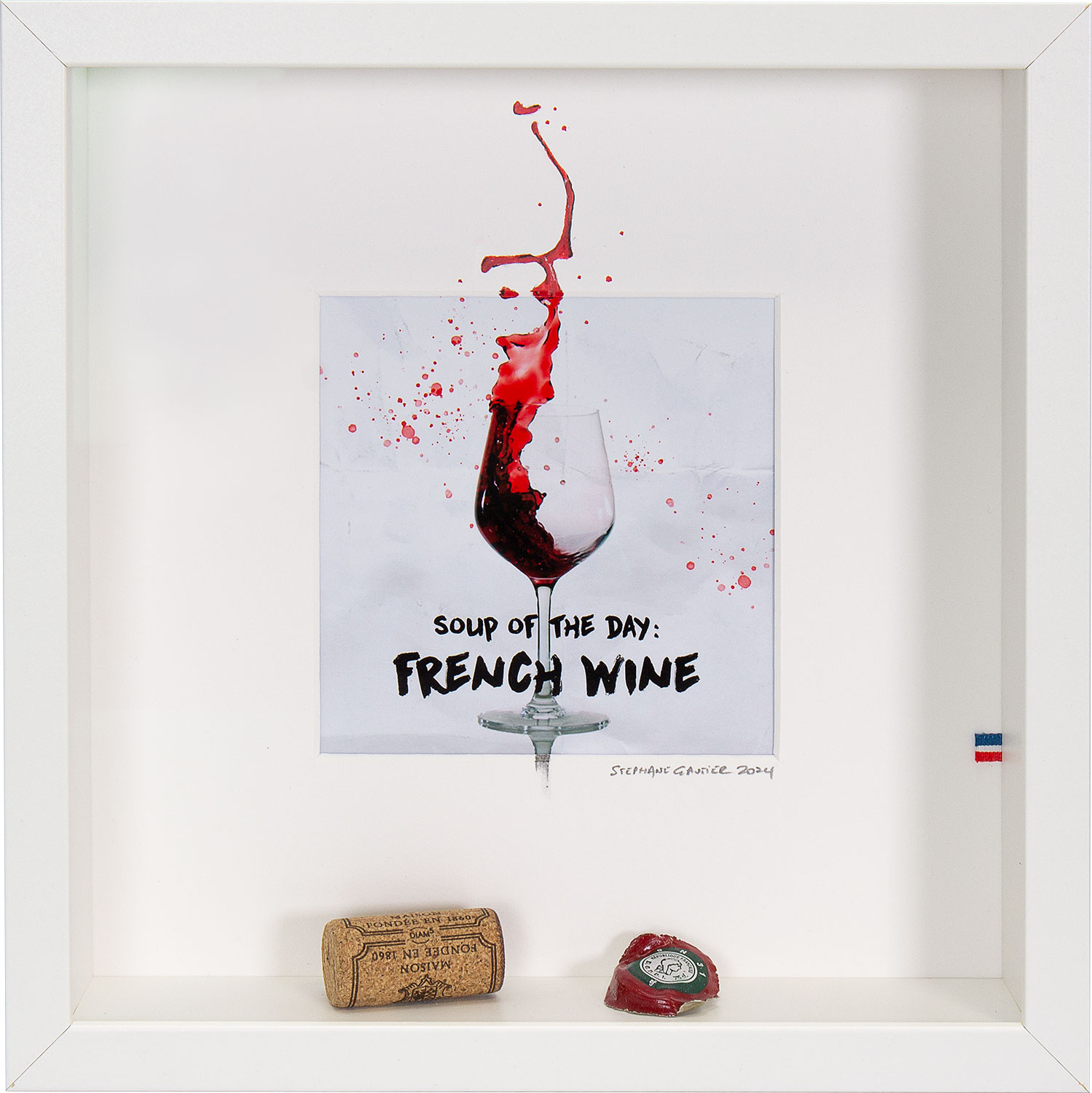 Stéphane Gautier: 3D-Bild ‚French Wine‘ (2024), gerahmt