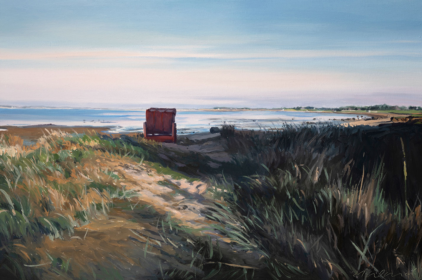 Susanne Wind: Bild ‚Allein auf Föhr‘ (2021) (Original / Unikat), auf Keilrahmen